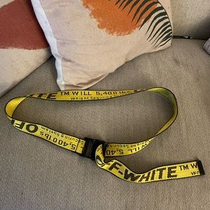 Off white seatbelt belt.